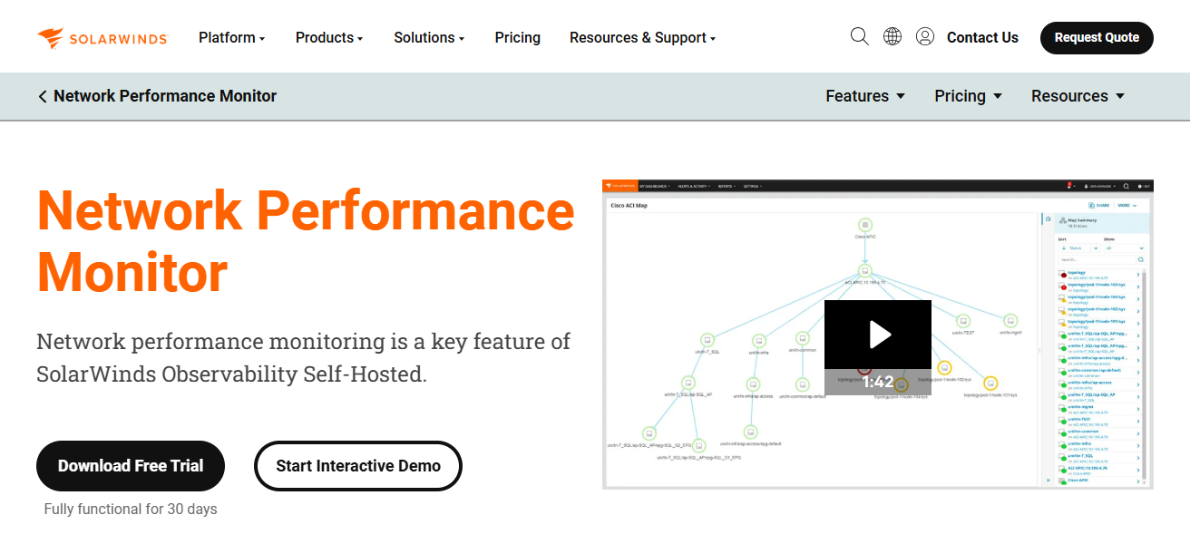 10 Best Network Monitoring Tools for Edge Infrastructure 18 SolarWinds Network Performance Monitor