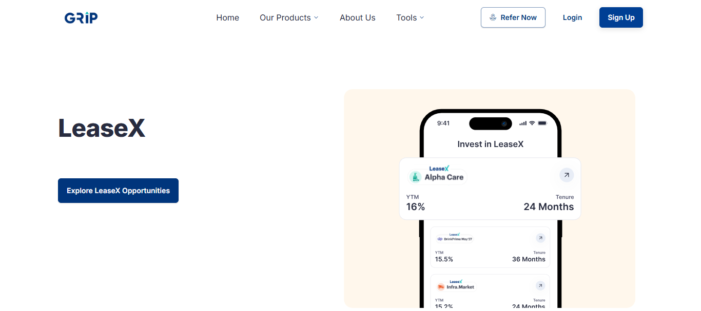 Grip Invest LeaseX