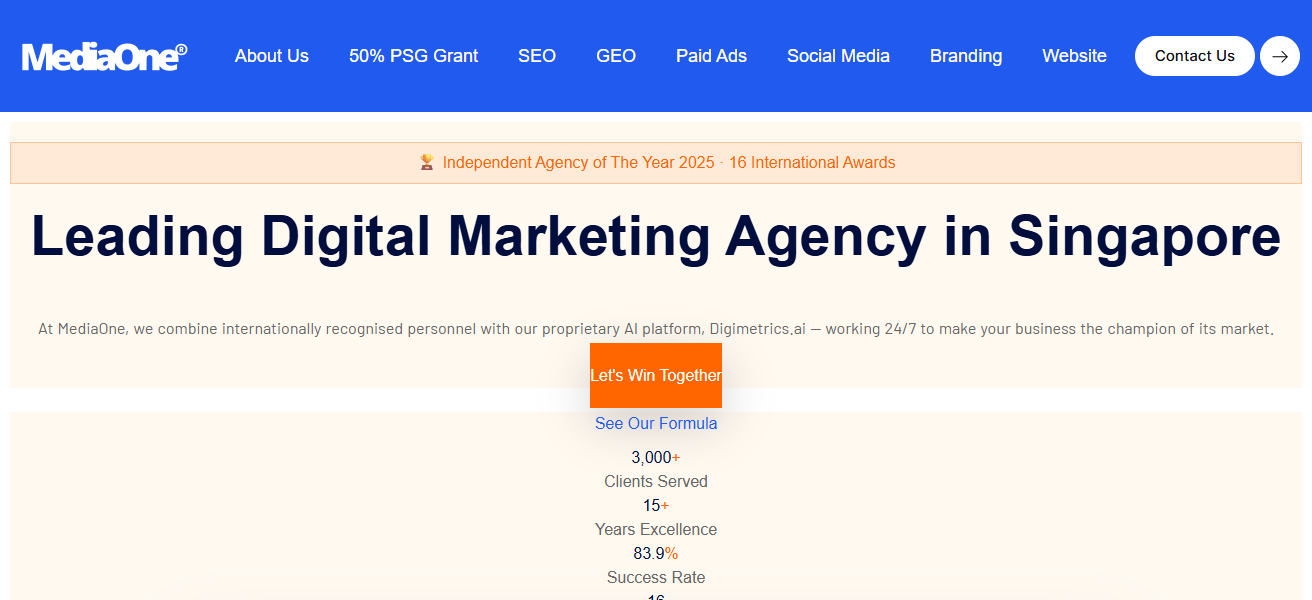 10 Top Singapore AEO Agencies Driving APAC Revenue Growth 19 4. MediaOne Marketing