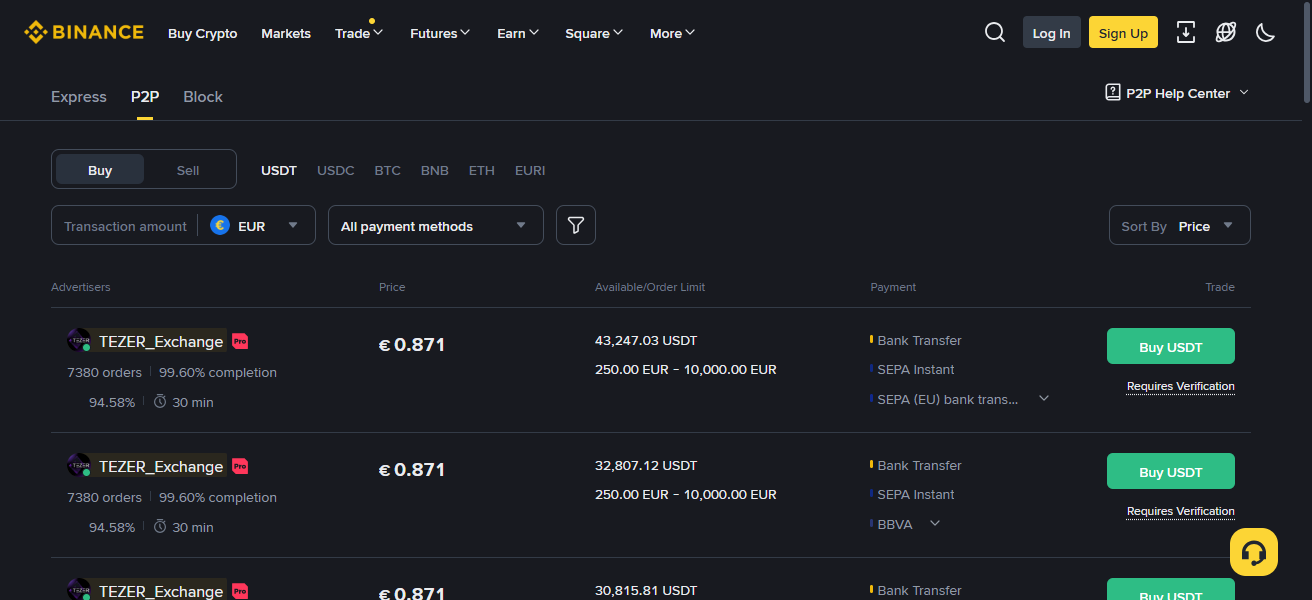 Binance P2P