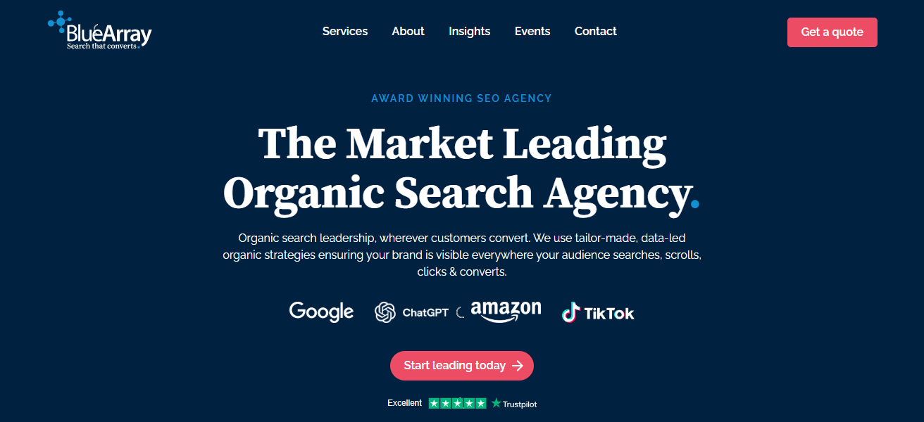 10 Best GEO Agencies In The United Kingdom for AI Search 25 Blue Array