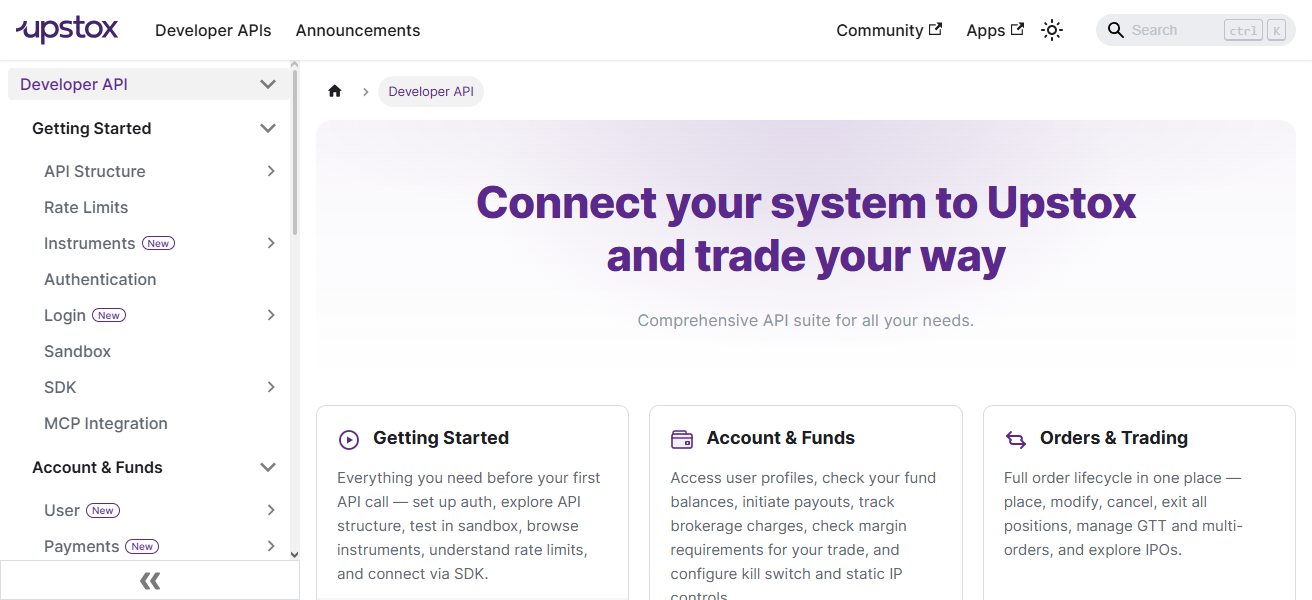 Upstox API