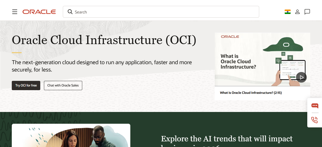 10 Best VPS for Ultra-Low Latency NSE/BSE Trading 2026 20 Oracle Cloud Infrastructure (OCI)