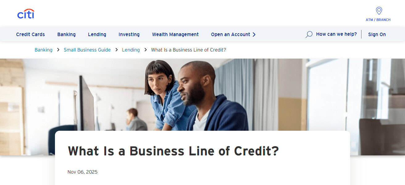 CitiBusiness Flexible Line of Credit