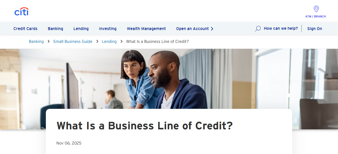 CitiBusiness Flexible Line of Credit