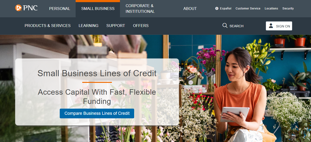 PNC Bank Business Equity Line of Credit
