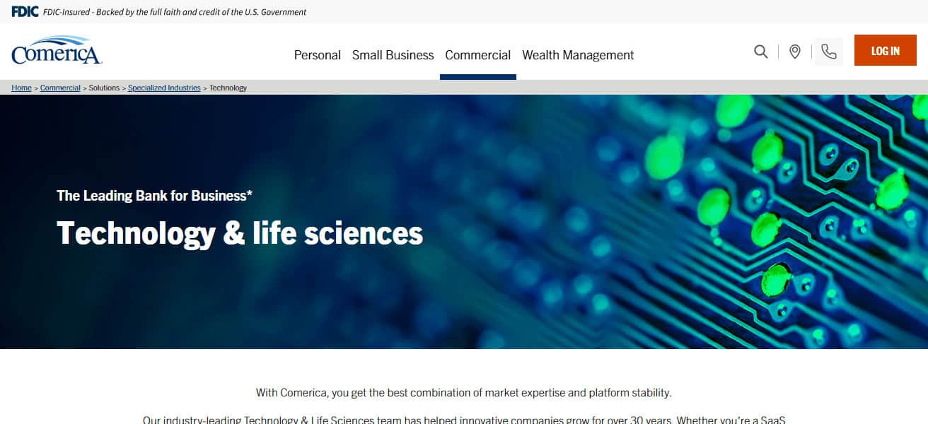 Comerica Technology & Life Sciences Credit Line