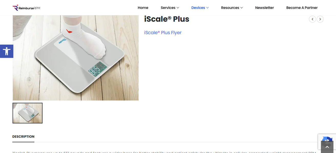 iScale Plus Smart Weight Scale Kit (RPMCares)