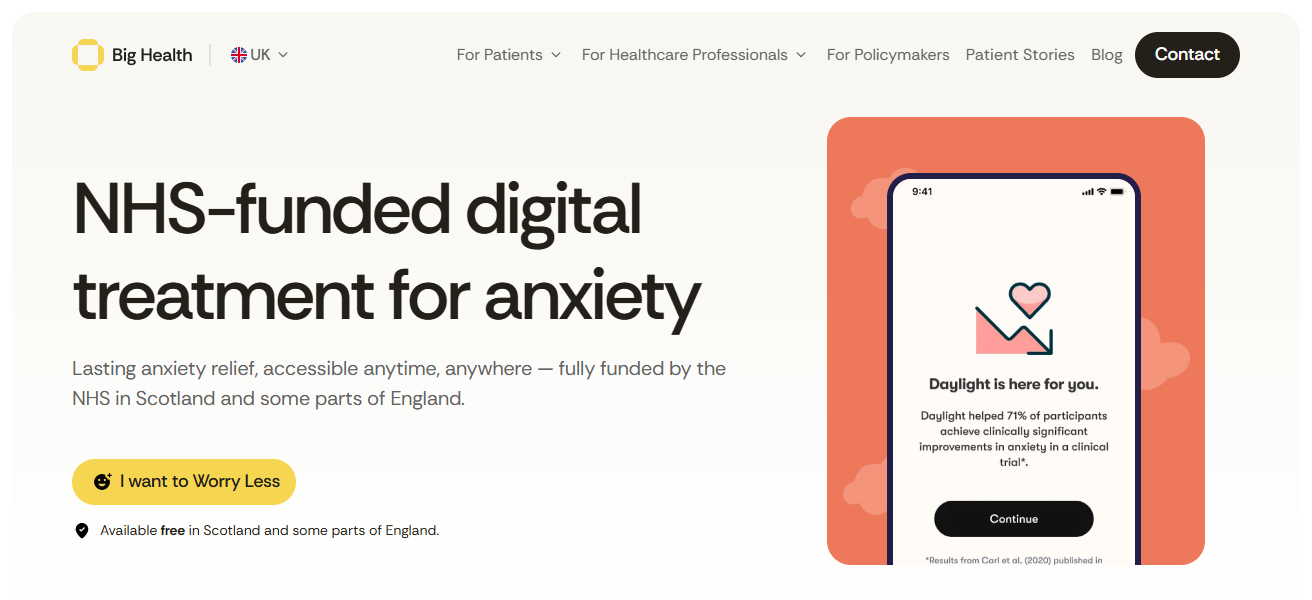 10 Best Digital Therapeutics (DTx) Platforms 2026 Guide 20 Daylight (Big Health)