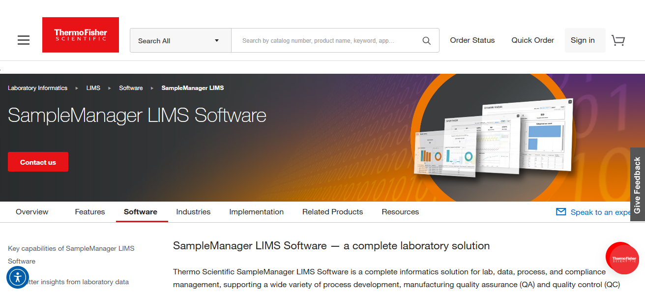 Thermo Fisher SampleManager LIMS