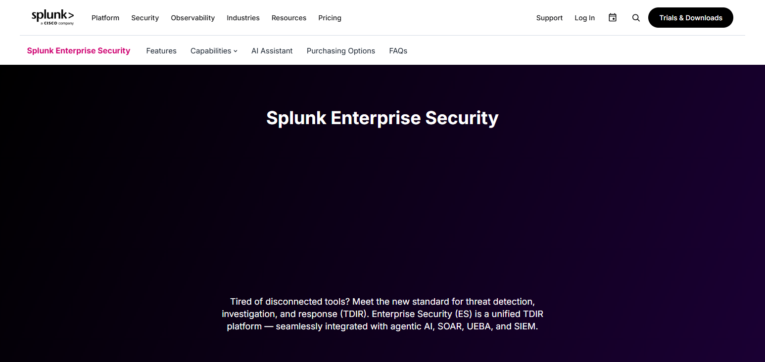 10 AI-Powered SOC Tools To Reduce Cyber Alert Fatigue 21 Splunk Enterprise Security