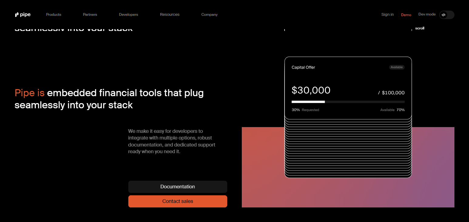10 Embedded Lending APIs For B2B SaaS BNPL Growth 20 Pipe API
