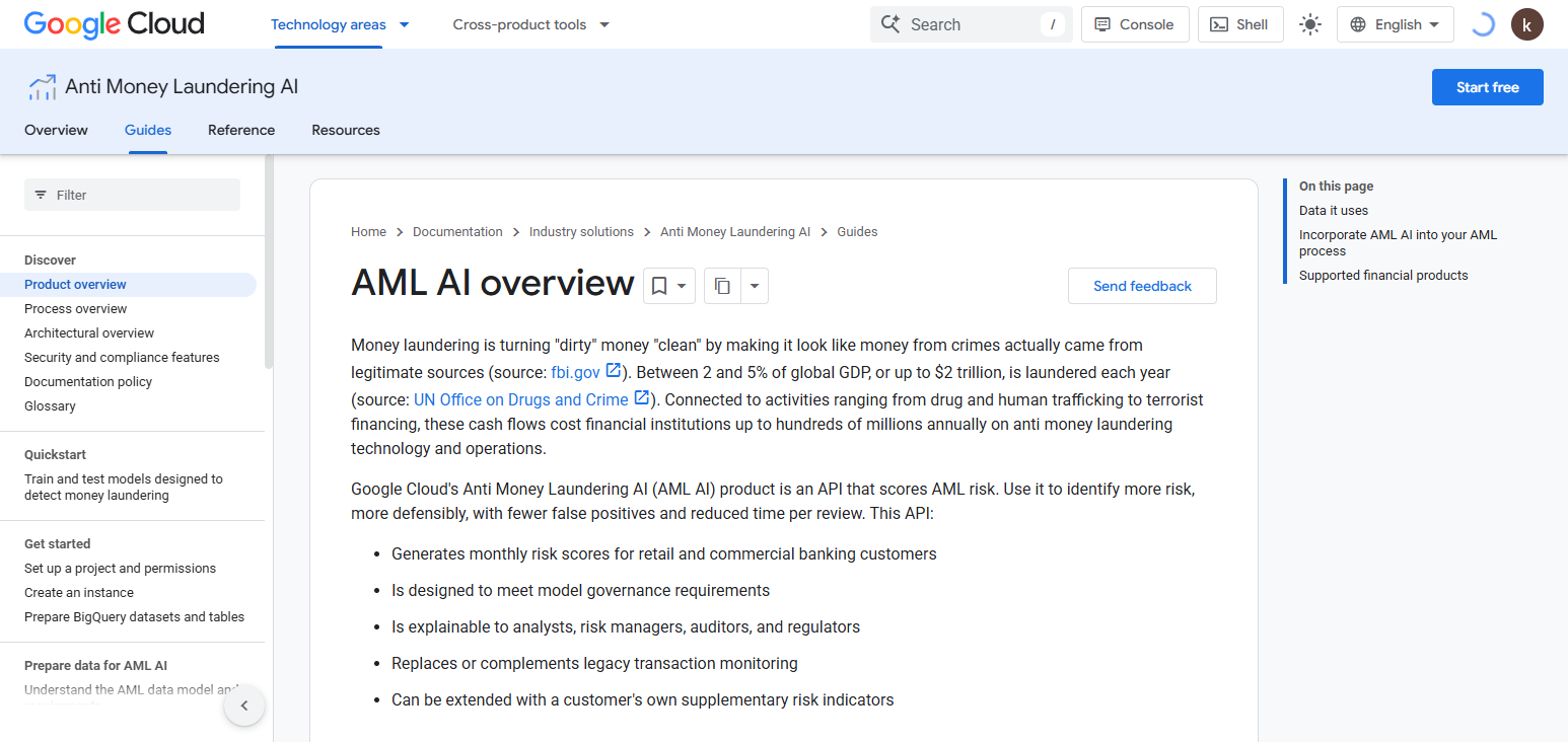Google Cloud Anti Money Laundering AI (AML AI)