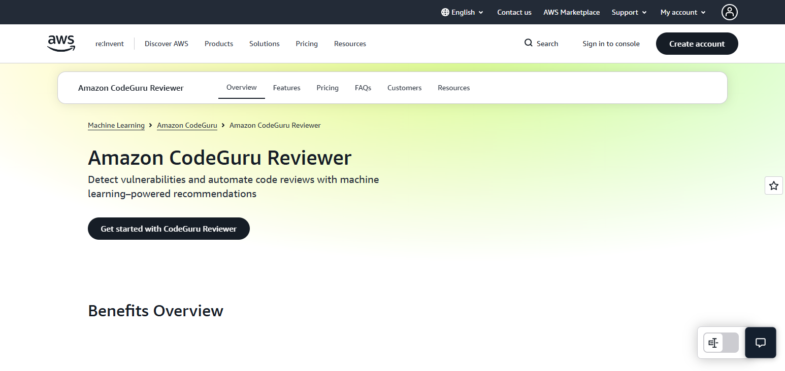10 AI Code Auditing Tools for Enterprise Cloud Security Risks 23 Amazon CodeGuru Reviewer