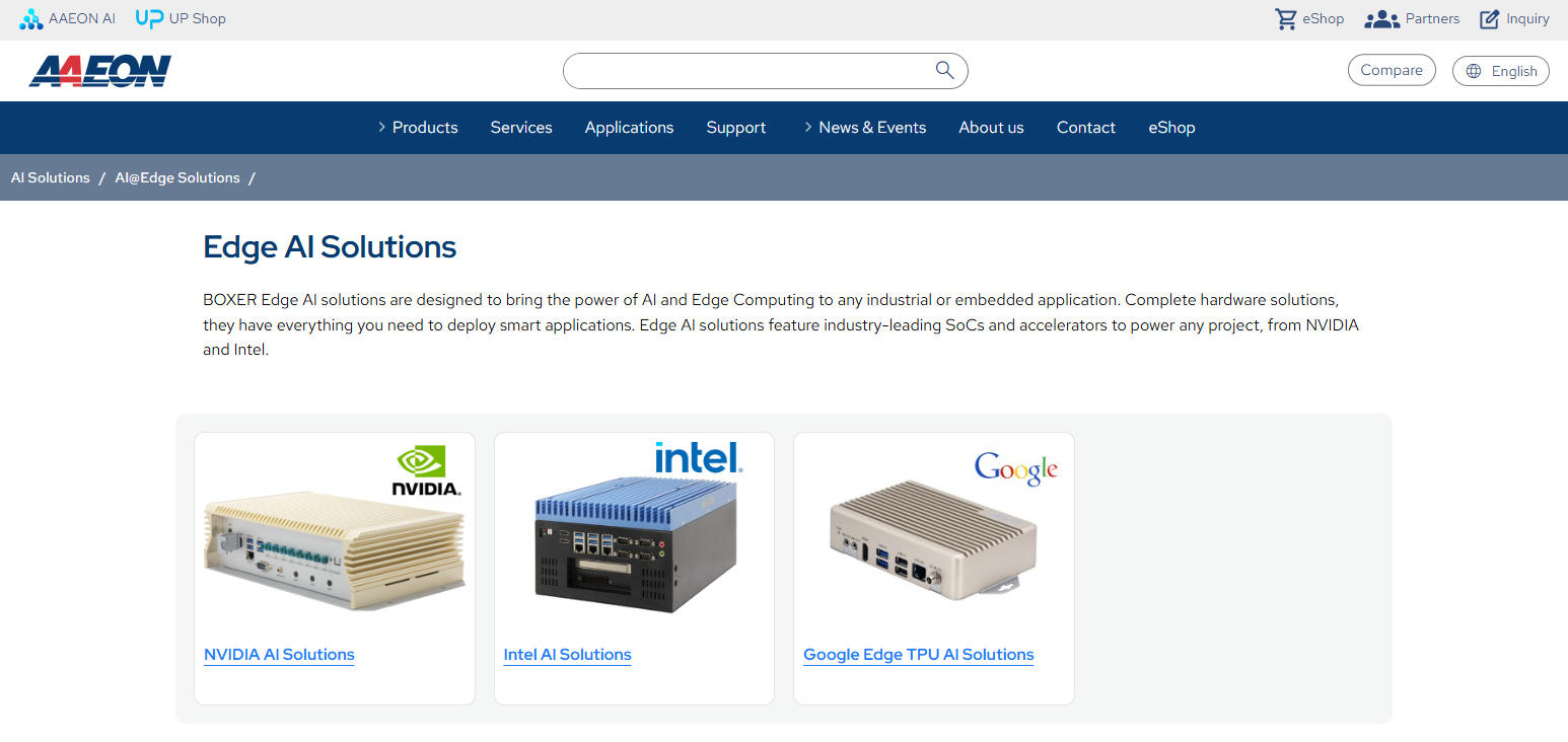AAEON UP AI Edge Platforms