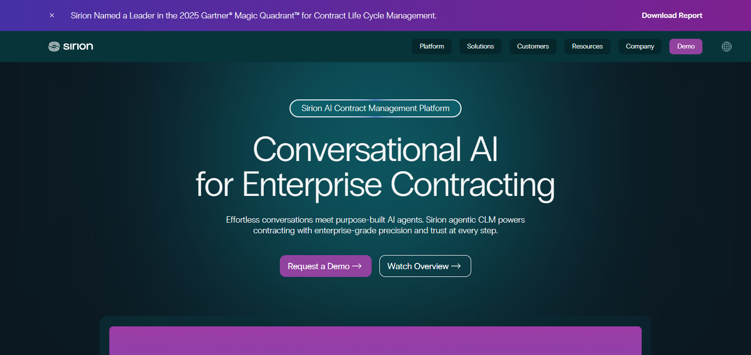 10 AI Contract Lifecycle Management Tools for Legal Ops 16 Sirion