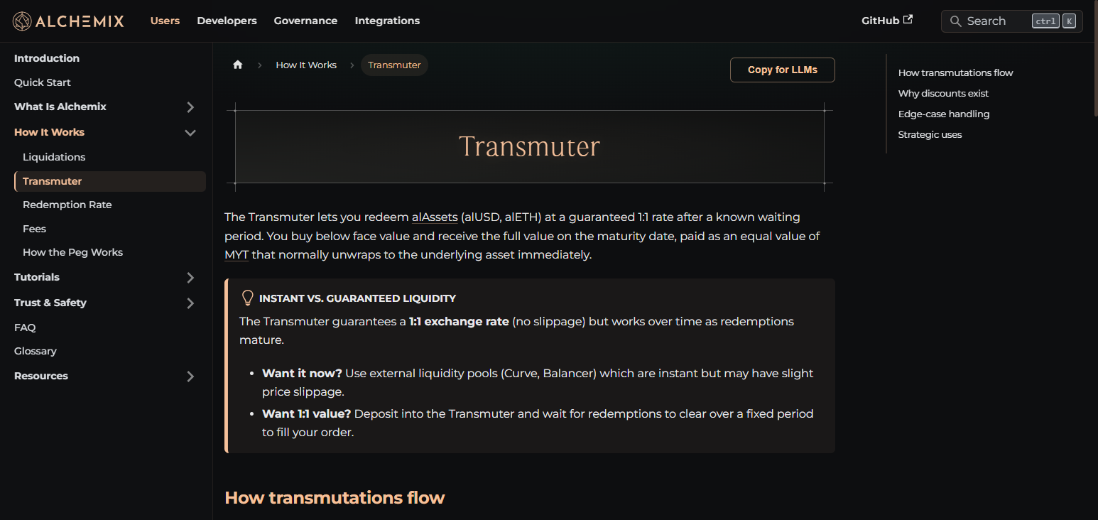 Alchemix Transmuter