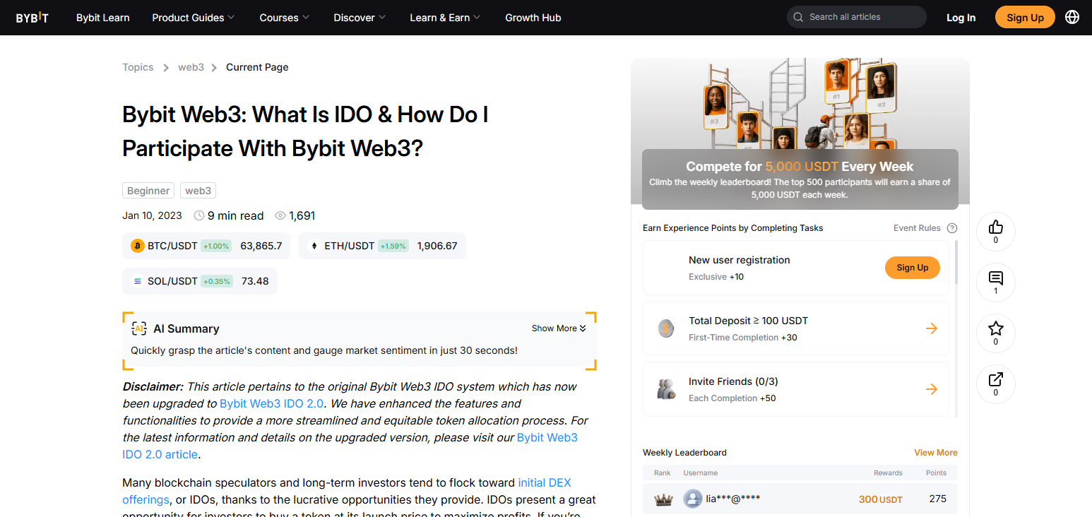 10 Best Crypto Launchpads for Early Token Sales In 2026 21 Bybit Web3 IDO