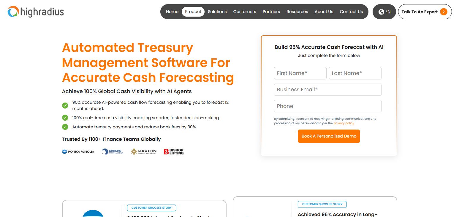 HighRadius Treasury Management