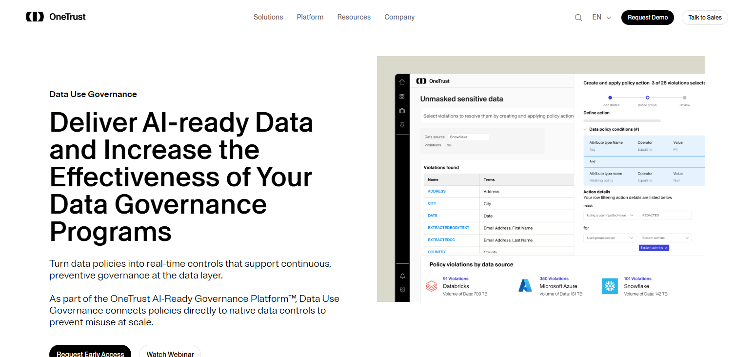 OneTrust Data Governance