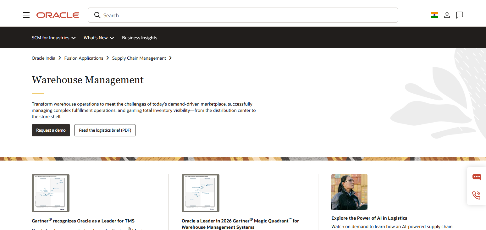 Oracle Warehouse Management Cloud