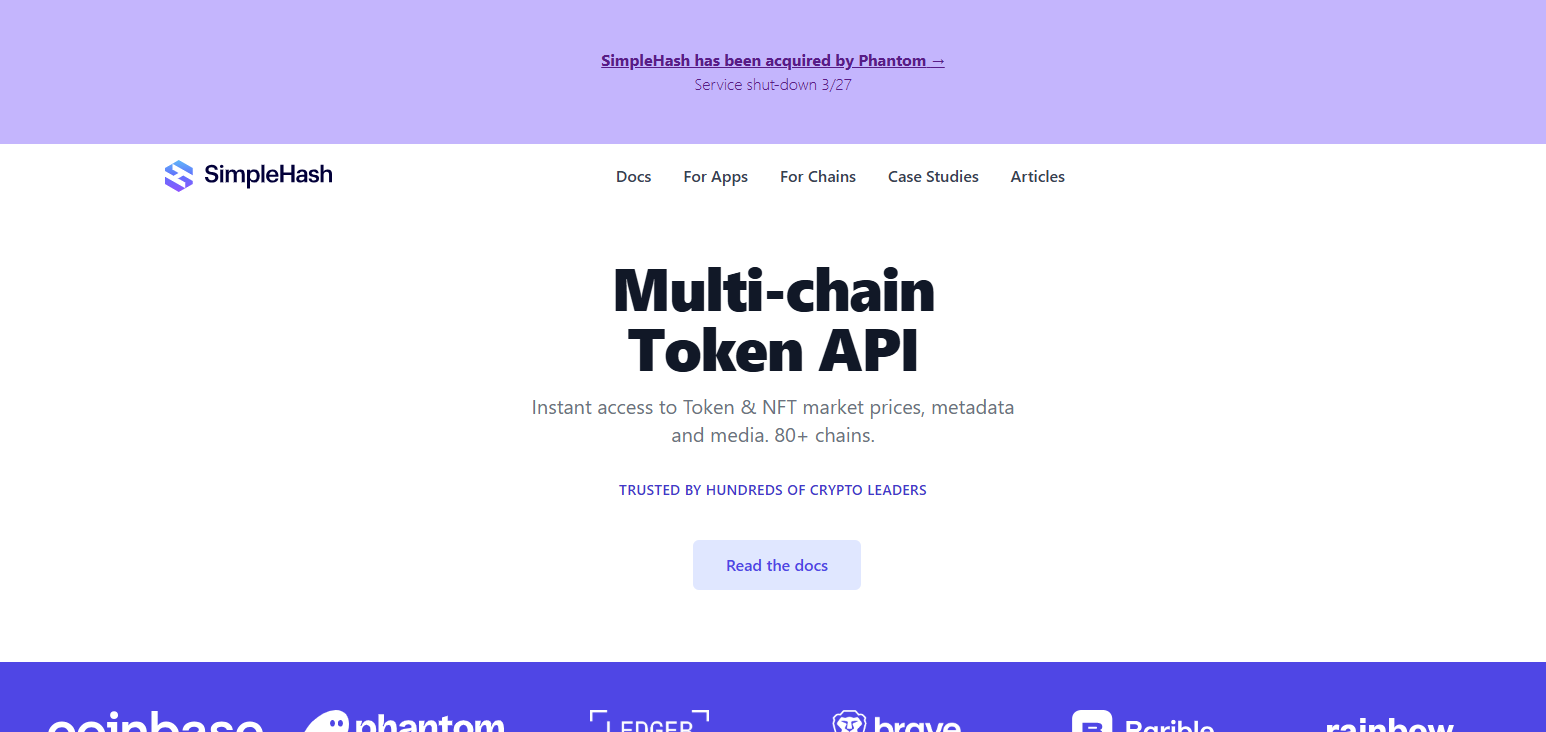 SimpleHash API
