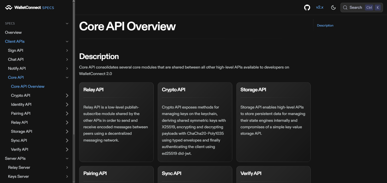 WalletConnect API