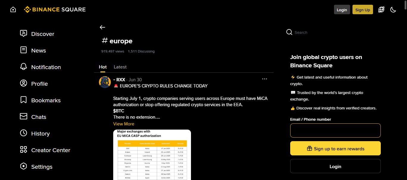 Binance Europe