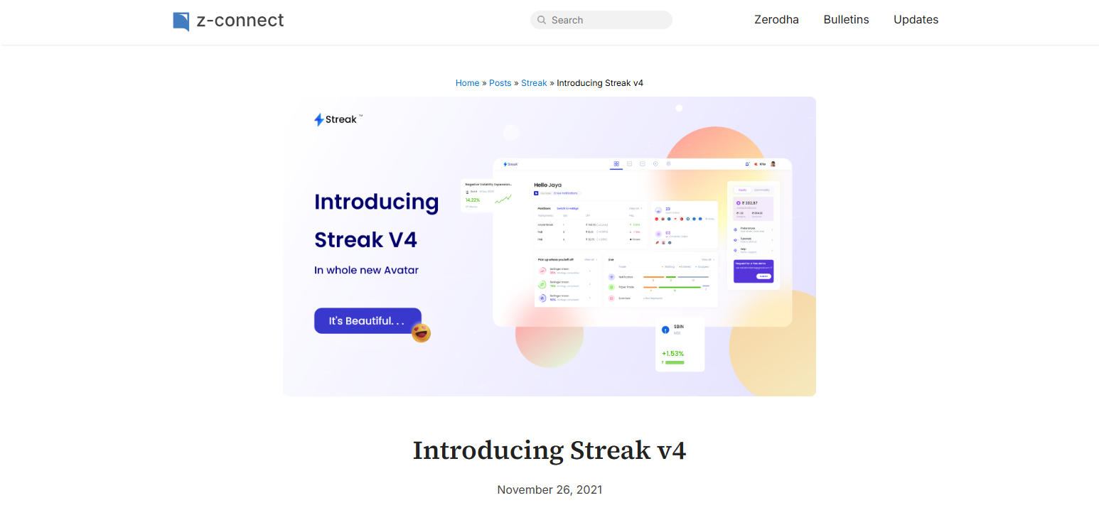 Zerodha Streak