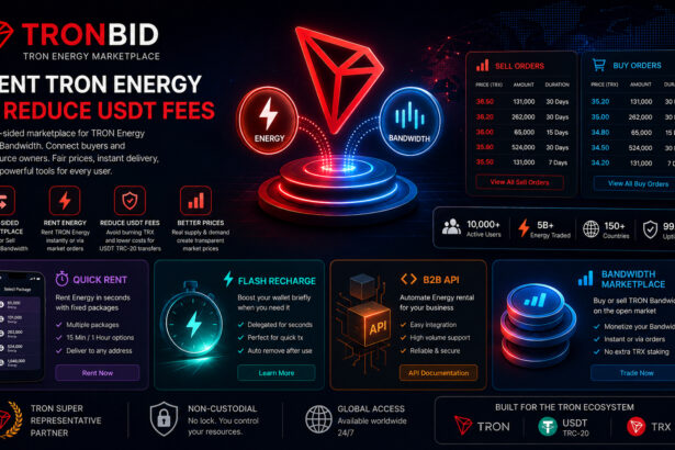 Rent TRON Energy and Reduce USDT Fees