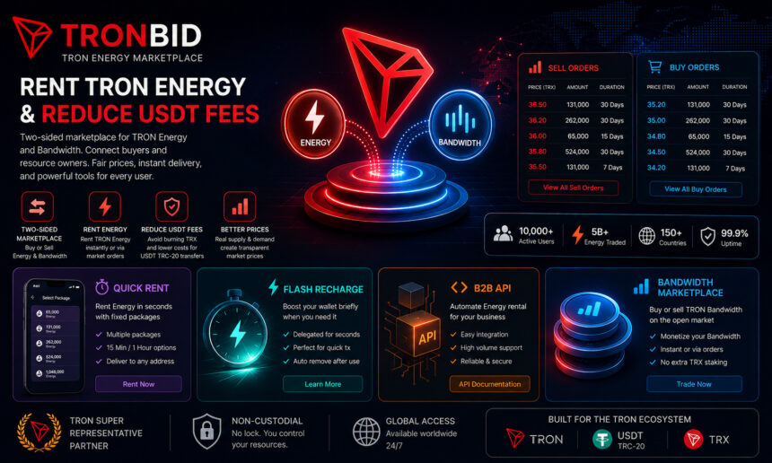 Rent TRON Energy and Reduce USDT Fees