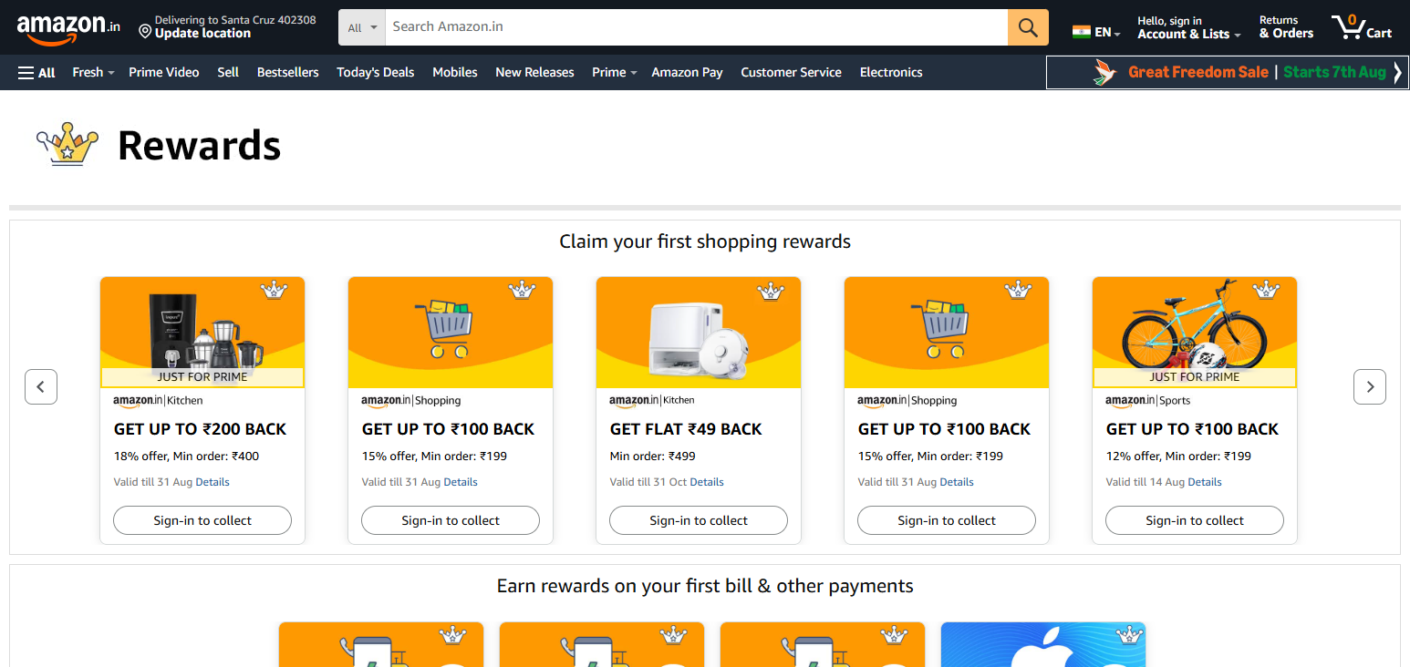 Amazon Prime Rewards