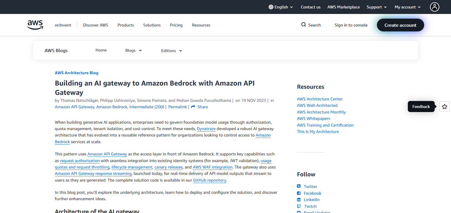 AWS API Gateway with AI Services