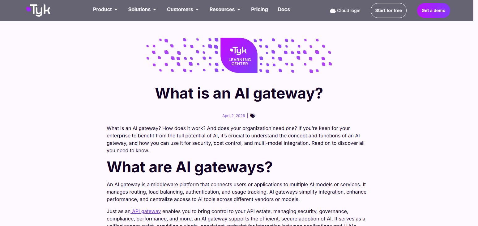 Tyk AI Gateway