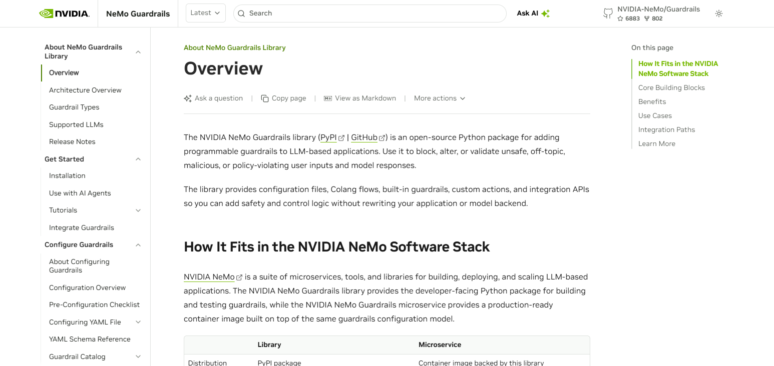 NVIDIA NeMo Guardrails