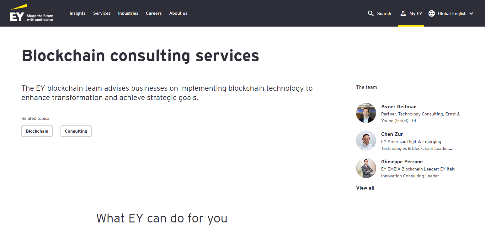 EY Blockchain Consulting