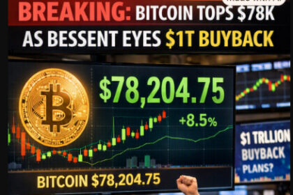 Breaking: Bitcoin Tops $78K as Bessent Eyes $1T Buyback