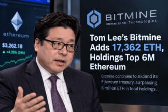 Tom Lee’s Bitmine Adds 17,362 ETH, Holdings Top 6M Ethereum