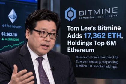 Tom Lee’s Bitmine Adds 17,362 ETH, Holdings Top 6M Ethereum