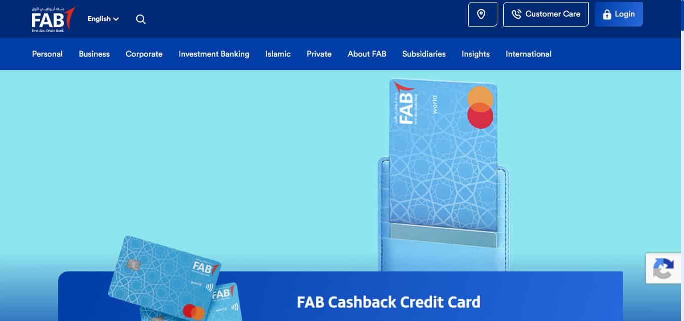 FAB Cashback World Credit Card