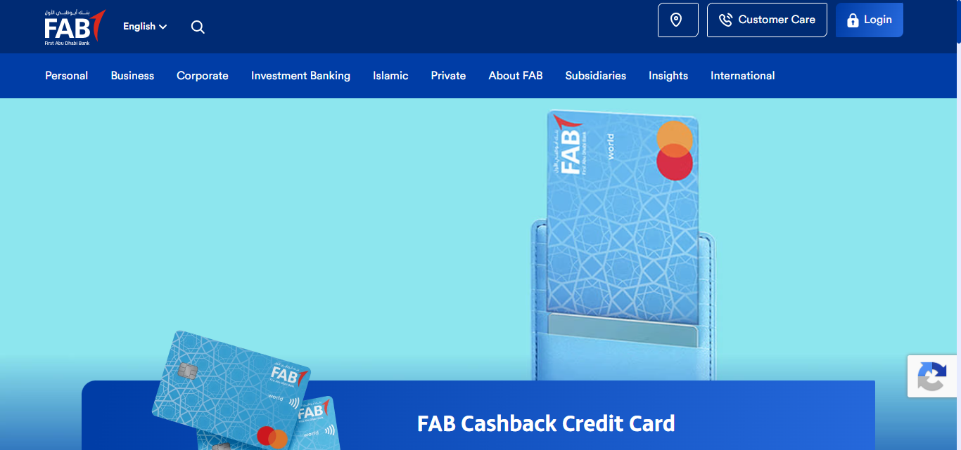 FAB Cashback World Credit Card