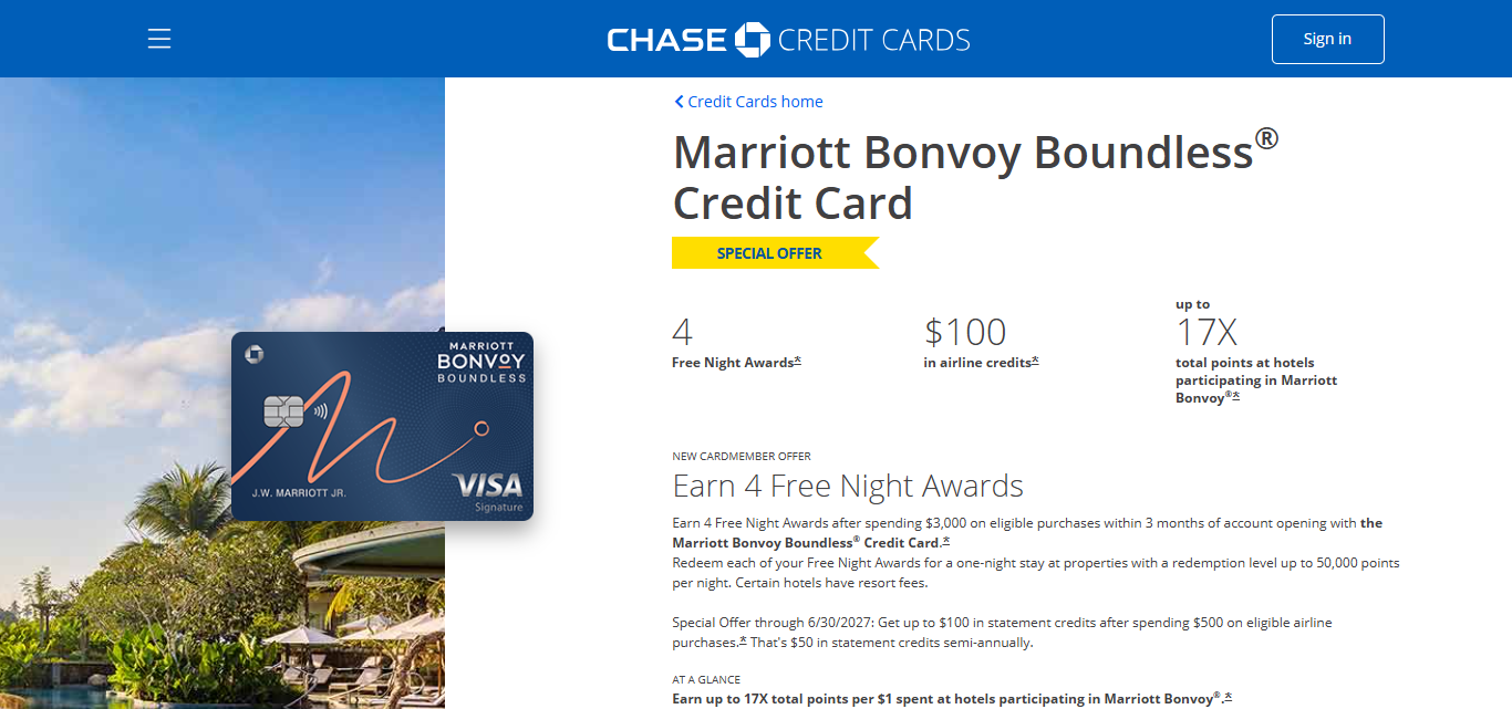 Marriott Bonvoy Boundless® Credit Card