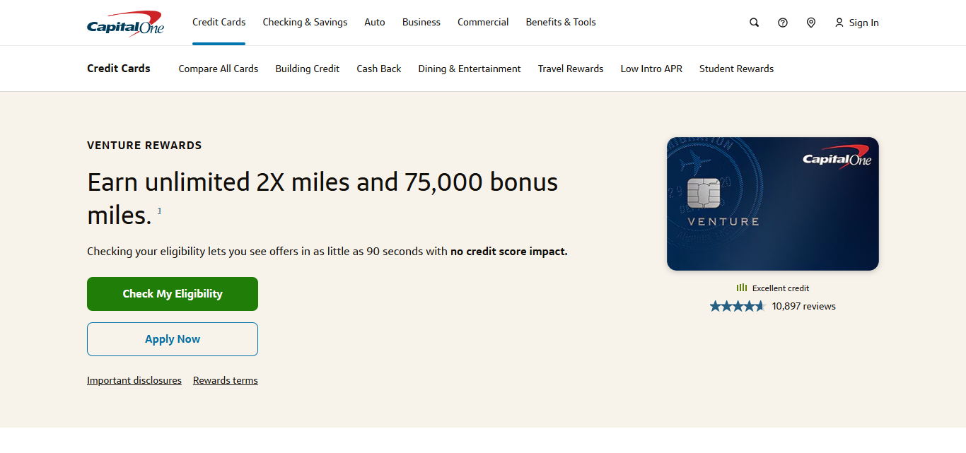 Capital One Venture Rewards Credit Car