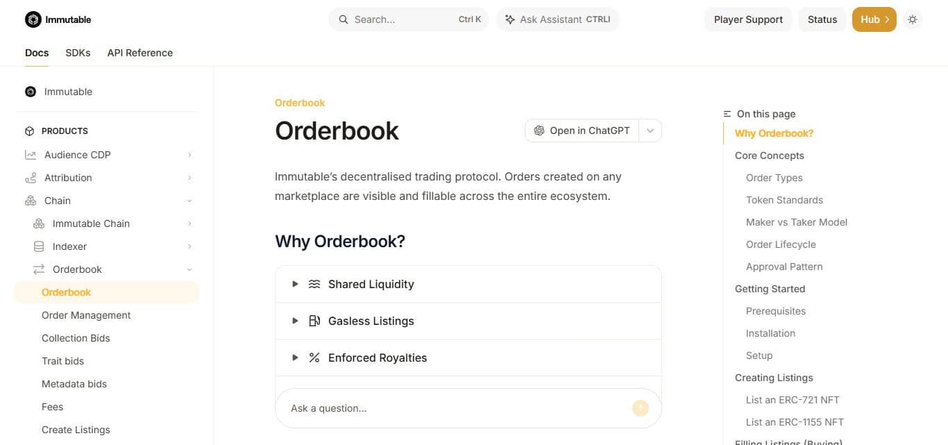  Immutable X Orderbook