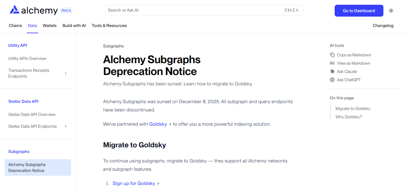 Alchemy Subgraphs