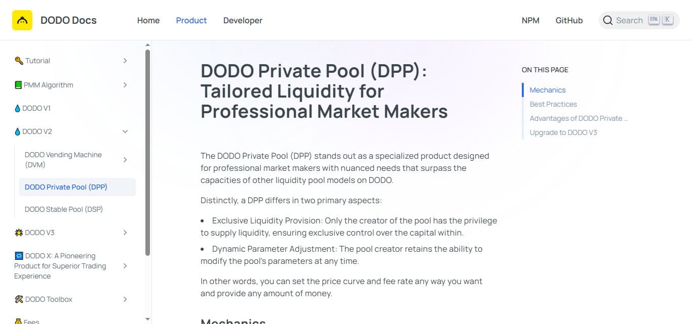 DODO (Pro/RFQ pools)