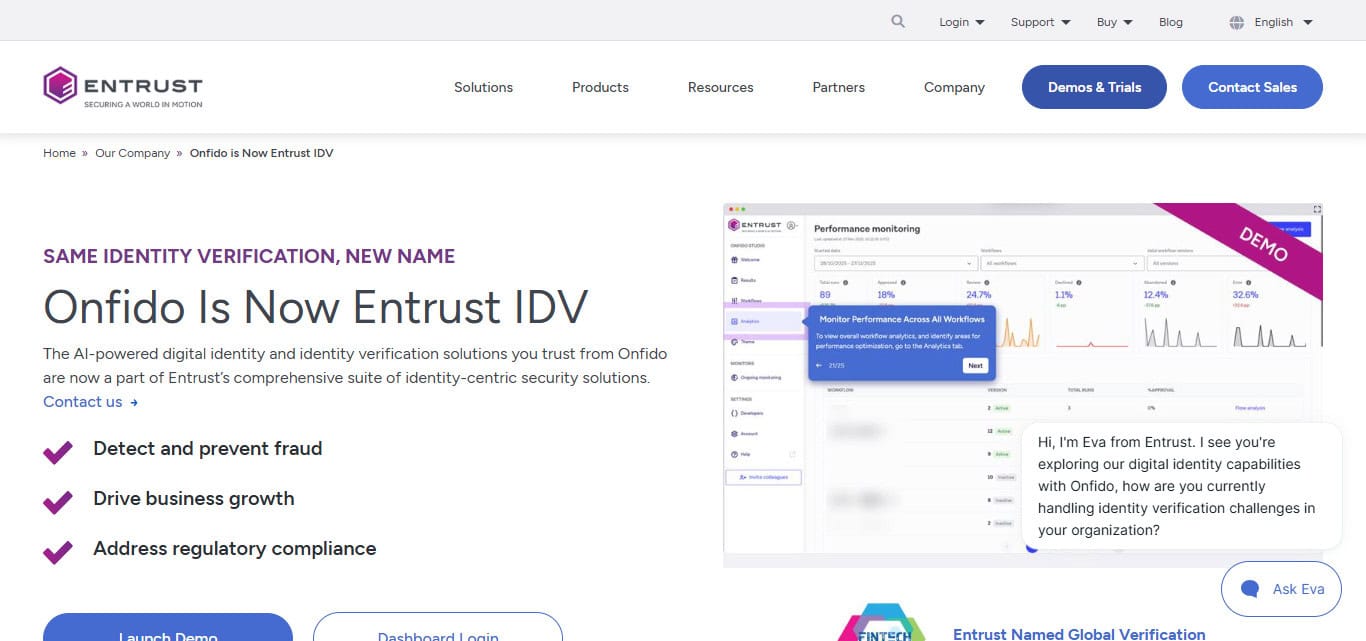 Entrust (formerly Onfido)