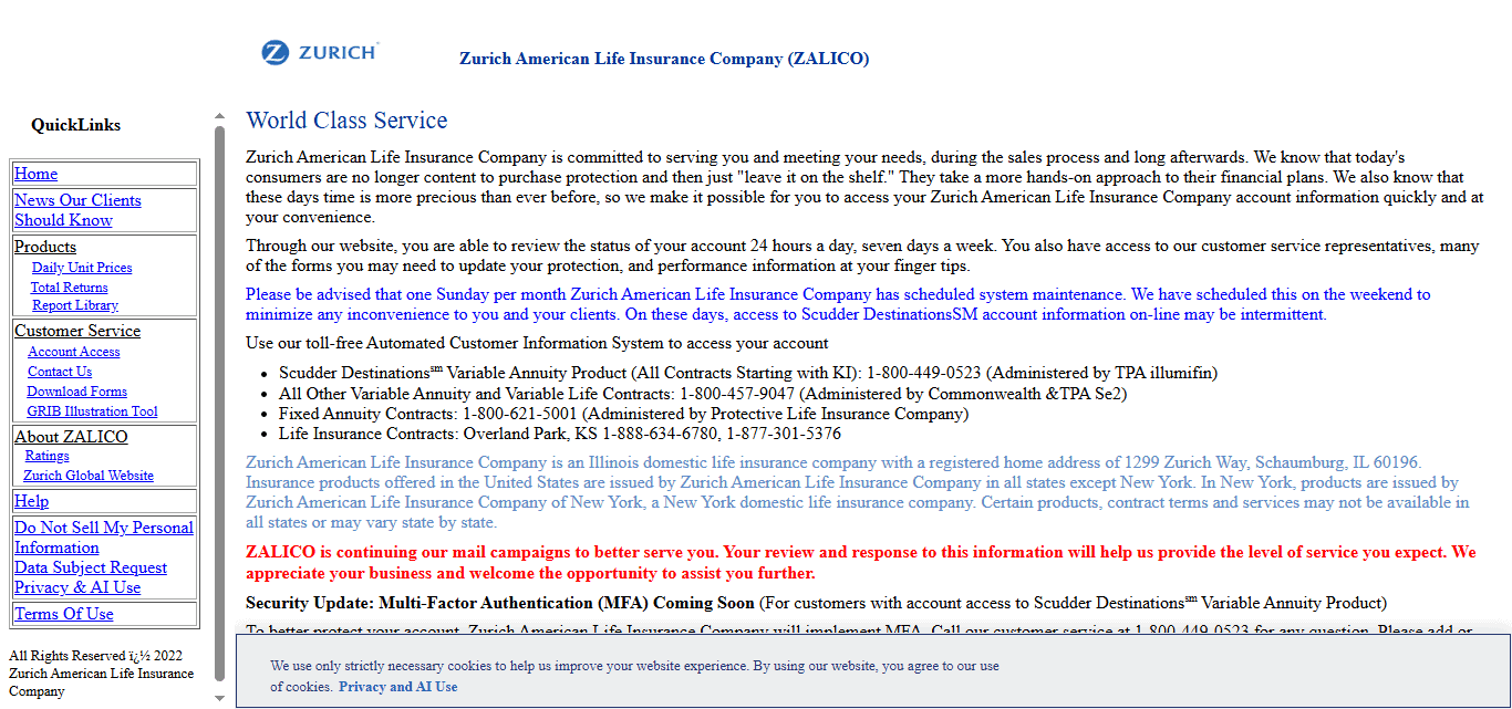 Zurich American Life Insurance Company (Zurich Insurance Group)