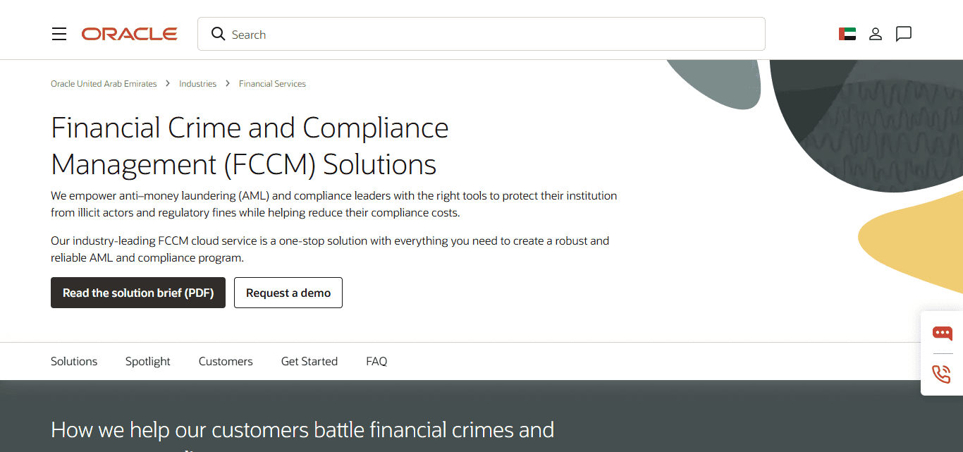 Oracle Financial Crime and Compliance Management (FCCM)
